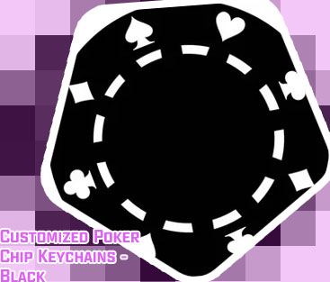 Black poker chip