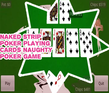 Strip poker playing cards
